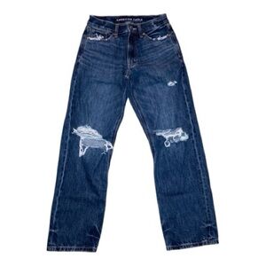 American Eagle Women’s Ex Boyfriend Relaxed Fit Jeans Distressed Size 00 Short